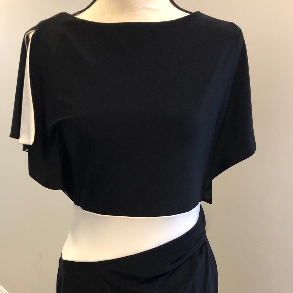 NWT, Lauren by Ralph Lauren, black and white dress